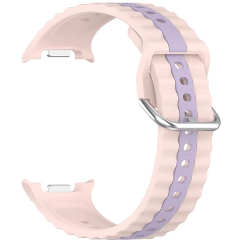 Helilyco Correa de reloj de dos colores a rayas de silicona Watch8 (40 mm/44 mm) y Watch8 para Classic (47 mm), para una comodidad suave