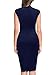 Miusol Women's Business Slim Style Ruffle Work Pencil Dress(Large,B-Navy Blue)
