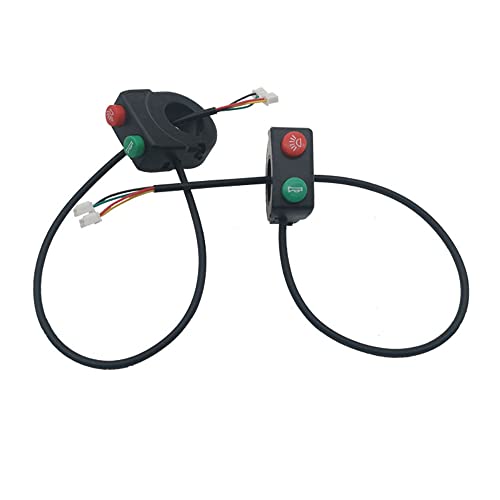VOANZO Interruptor 2 en 1 para manillar de motocicleta, interruptor de faros, interruptor de botón de bocina para motocicleta, quad, moto de cross, ATV, scooter