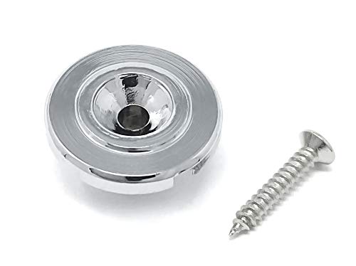 Vintage Forge Chrome Tall Round Slotted String Retainer Guide Tree for Fender Precision Jazz Style Bass Guitars and Others with Screw BSR10-CHR
