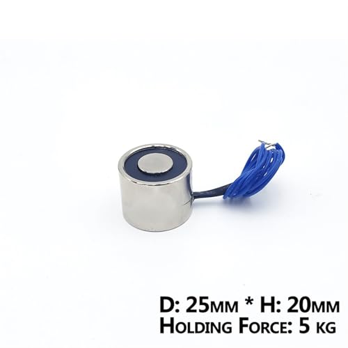 Électroaimant 25/20 DC 24V cylindre puissant de 50N pour automatisme - 3