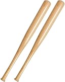 Wettarn 2 Pcs Mini Baseball Bats Miniature 18 Inch Wooden Bats Unfinished for Crafts for Painting DIY Craft Projects Ball Sports Party Decor Favors Gifts