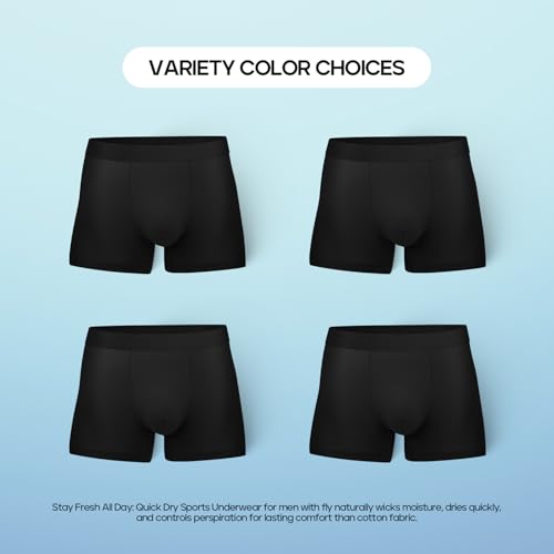 Image of 5Mayi Mens Underwear Boxer Briefs Short Leg Athletic Trunks Underwear for Men Pack No Fly
