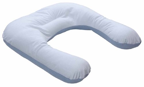 【眠り製作所】抱かれ枕 アーチピローFUN 枕 抱き枕 抱きつく ポリエステル u字 高さ調整 洗える 日本製 レギュラー クリアブルー