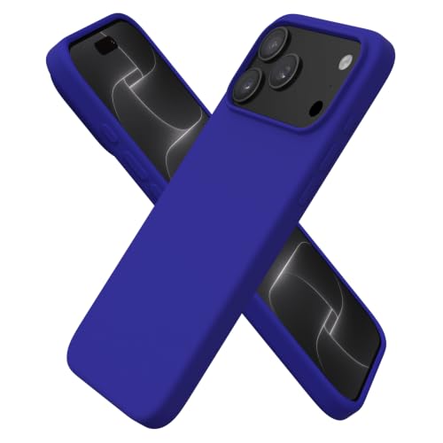 ORNARTO for iPhone 18 Pro Max Case, Liquid Silicone, Klein Blue