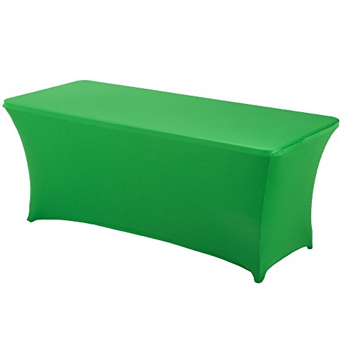 Haorui Rectangular Spandex Table Cover (6 Ft. Emerald) #TOP4