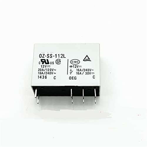 Relé OZ-SS-112L de 12V y 8 pines con capacidad de 16A para placas electrónicas pack de 2 unidades