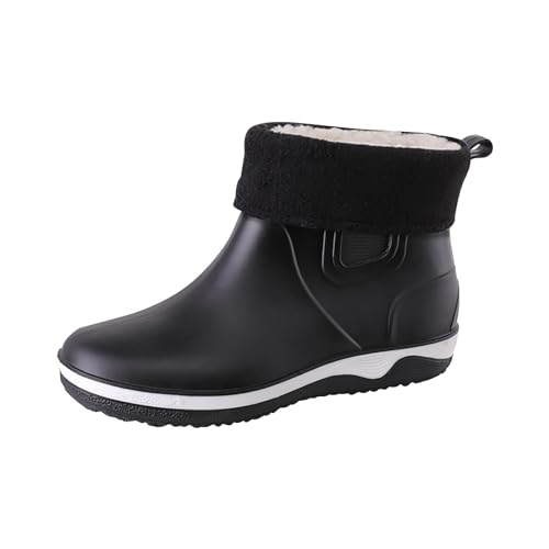 Zapatos casuales de lluvia para hombre, botas cortas al tobillo para el agua, al aire libre, zapatos casuales para hombre, botas de tareas para hombre, talla 9, Black, 38 2/3 EU Zapatos casuales de lluvia para hombre, botas cortas al tobillo para el agua, al aire libre, zapatos casuales para hombre, botas de tareas para hombre, talla 9, Black, 38 2/3 EU