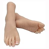 ☻ 1 par de maniquí de pie femenino de silicona de tamaño natural: modelo humano de simulación 1: 1 con textura clara y tacto real, muestra perfectamente la textura de la piel de un modelo, suave y elástica, tan realista que se ve o se toca, tan real que puede asustarte.