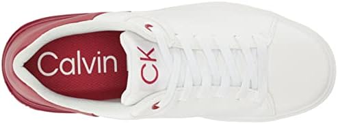 Calvin Klein Women's BLAKEE Sneaker, White+Black 140, 9.5 | Image 4