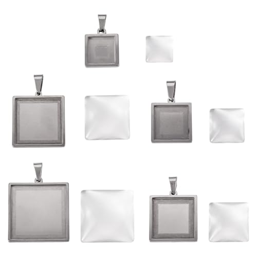 Craftora �X�e�����X�X�`�[���X�N�G�A�y���_���g�J�{�V�����Z�b�e�B���O 5�T�C�Y ���^���u�����N�x�[���Z�b�e�B���O �g���C�`���[�� �K���X�J�{�V�����t�� DIY �l�b�N���X �t�H�g�W���G���[����p