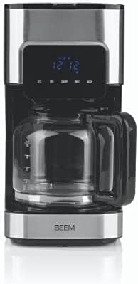BEEM FRESH-AROMA-TOUCH Filter Machine - Glass | Coffee Machine | with 1.25 L Glass Jug | Stainless Steel | Permanent Filter | Timer | Aroma Fresh | 900 Watt