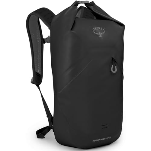 Osprey Transporter Roll Top Waterproof Backpack, Black, 25L