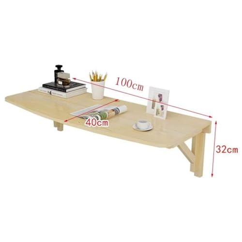 Poste de travail mural pliable 100 cm avec support ordinateur portable