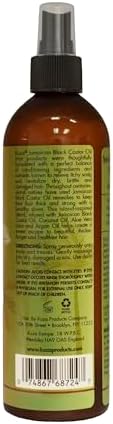 Kuza Jamaican Black Castor Oil Conditioning Braid Spray - Infused with Coconut Oil - for Braids, Locs, Twists and Natural Hair, 12 fl oz