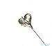 RetroGem Silver Plated Large Heart Hat Pin 6"