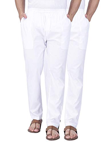 Image of Rajubhai Hargovindas Men's Cotton Solid Pyjama Bottom Pack of 2