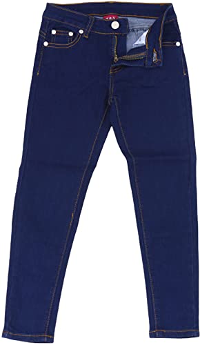 Image of ToBeInStyle Girl's Denim Easy Styling Classic Timeless Everyday Jeans Zip-Up Closure