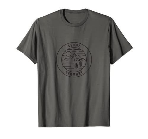Retro Cool Stowe Vermont Scenic Mountai Novedad Paisaje Camiseta