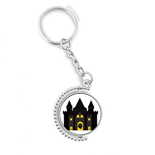 Porte-clés rotatif château de conte de fées coloré DIYthinker 3x9cm