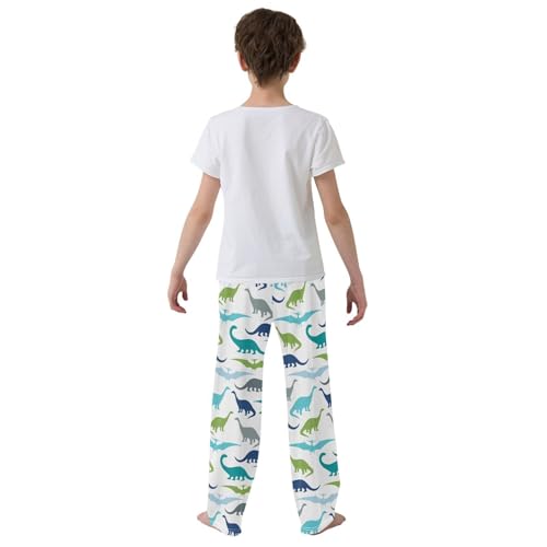 ZZKKO Colorful Cartoon Dinosaurs Boys Pants for Kids Jogger Pants with Pockets S-XL3