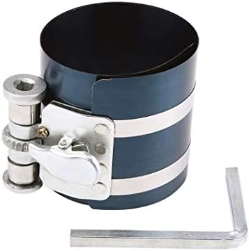 DEDC 3 inch Piston Ring Compressor, Adjustable Ratchet Piston Installer Tool Removal Tool Installation Compressing Capacity 2 to 6.9 Inch