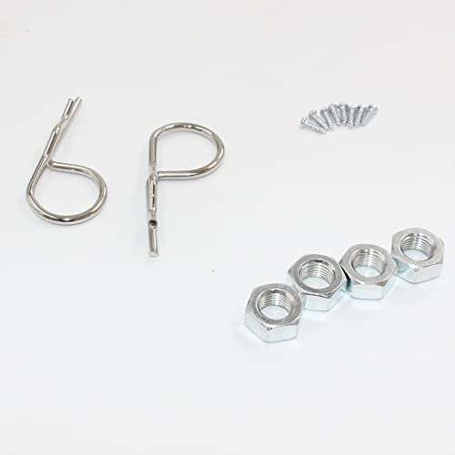 Stainless Steel Engine Hood Pin Plate Bonnet Lock Clip Kit Car Modified Accessory (Black) #TOP6