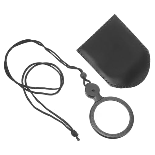 BATHVEVE Lupa de Mano Portátil con Luz LED y Cadena para Colgar, Ligera de Acrílico y Abs, Adecuado para Lectura en Exteriores y Menús en Restaurantes