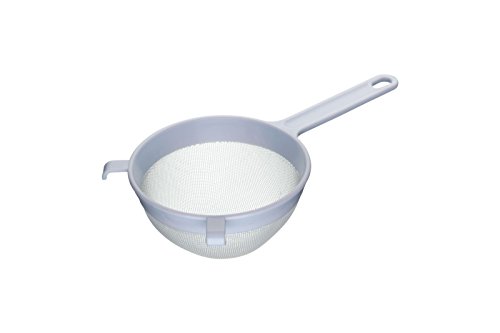 KitchenCraft KCSTRPL150 Plastic Sieve with Heat Resistant Nylon Mesh, Medium (15cm) White