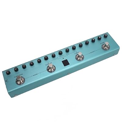 Drfeify Digital Bass Guitar Pedal Processor, Multi Effects Rechargeable Electric Guitar Effector 36 Tones 9 AMP 8 IR for Music Enthusiasts