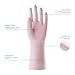 COOLJOB Medium Household Rubber Gloves with Cotton Liner & Non-slip Grip, Waterproof Long Lasting Dishwashing Gloves for Kitchen & Bathroom Cleaning, Light Pink, 1 Pair