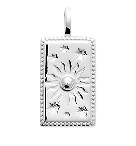 Pendentif Rectangulaire Argent 925 à porter au quotidien sous le soleil