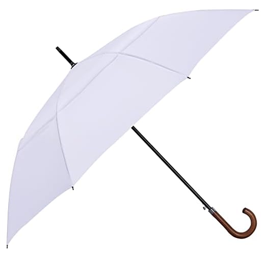 ZEKAR Wooden J-Handle Golf Umbrella