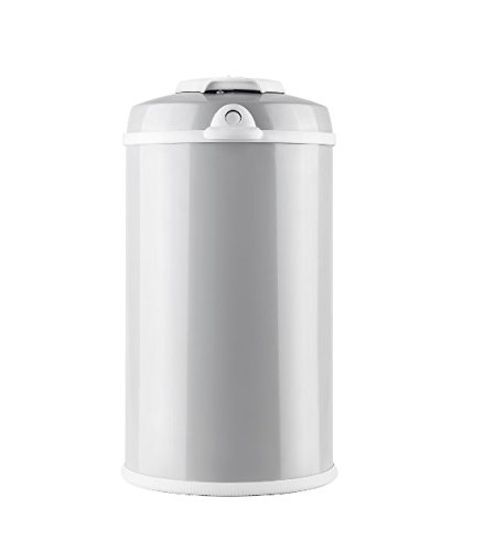 Bubula Jr Premium Steel Diaper Waste Pail w/Air Tight Lid and Lock, Gray - Thumbnail 2
