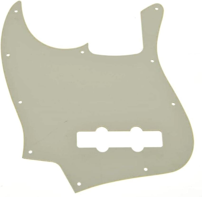 KAISH 4 String J Bass Style Pickguard Bass Pick Guard Scratch Plate for USA/Mexico Jazz J Bass Aged Pearl image 2