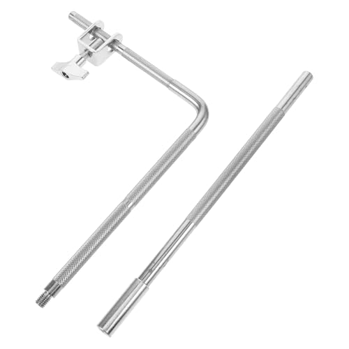Abrazadera metálica para cowbell Ciieeo con varilla en L extendida y bloqueo, soporte para batería miniatura 1