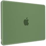 BlueSwan Anti-Cracking Case for MacBook Air 13 inch, M5 2026 M4 M3 M2 2025-2022 A3449 A3240 A3113 A2681, Drop Protection Soft TPU Bumper PC Base for Air 13.6 inch, Midnight Green