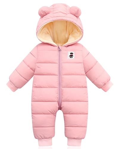 Baby Snowsuit Winter Hooded Romper Baby Coat Jumpsuit Zipper Infant Clothes Outfits Boys Girls