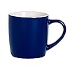 Argon Tableware Coloured Coffee Mugs - Navy - 350ml - Pack of 6 - Gloss Ceramic Stoneware Latte Cappuccino Cups Hot Chocolate Cups Colourful Mug Set with Handle #3