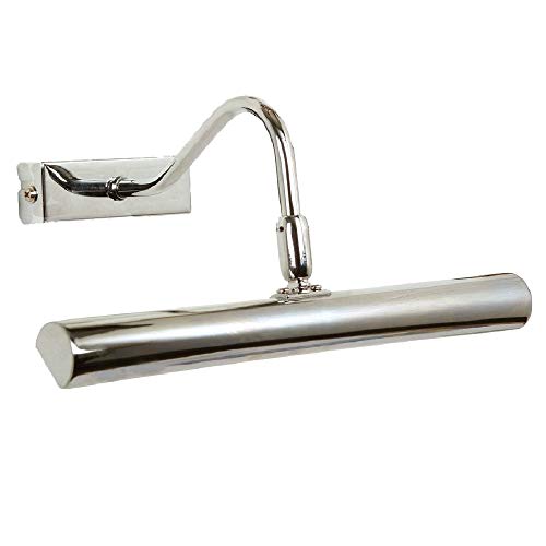 Britalia Polished Chrome Vintage Retro Picture & Mirror Light | Adjustable Head | 285mm Width | Rectangular Back Plate | 2 x G9 Lamps Required (Not Included)