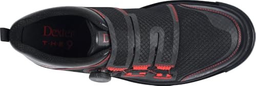 Dexter Mens The 9 Stryker Boa Bowling Shoes (for Right and Left Handed Bowlers. Men\'s Shoe Sizing) - Black/Red 11 - Thumbnail 6