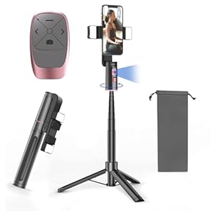 Extendable Auto Face Tracking Tripod with Light, 360 Rotating Tripod, Both Auto or Manual Moving Control, Smart Cameraman Shooting for Video, Vlog, Live Stream