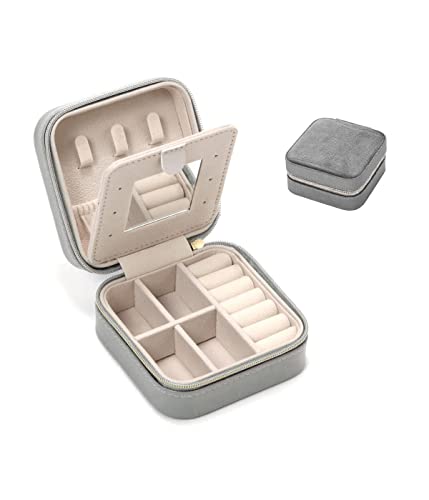 PLABBDPL Étui à bijoux de voyage, étui de voyage à bijoux, petit rangement de bijoux en velours, étui à bijoux pour ranger boucles d'oreilles, bagues, colliers délicats, montres et rouge à lèvres Cover