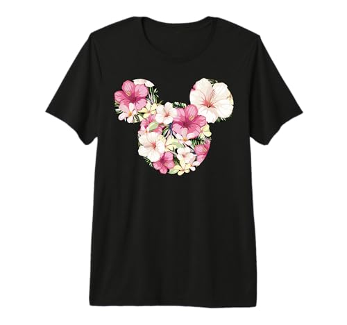 T-shirt Premium Mickey Floral Fill Disney en coton de qualité supérieure