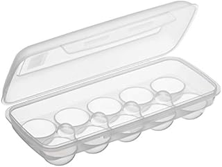 Emsa 504394 Clip & Close egg box, for ten eggs, opaque white