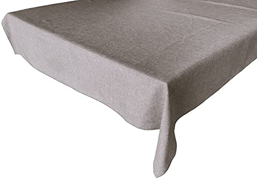 Zen Creative Designs Faux Burlap Tablecloth Non-Itch Soft to Touch Wedding Birthday Bridal Baby Shower Event Party Table Decor (58" x 76", Frosted Wheat)