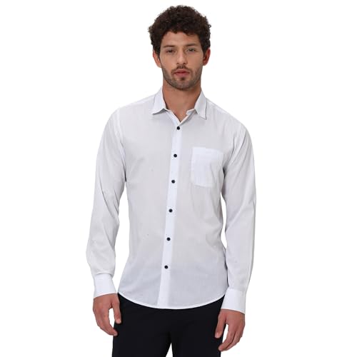 Image of MUFTI Men's Printed Slim Fit Cotton Casual Shirt with Spread Collar & Full Sleeve(Also Available in Plus Size) |Cotton Casual Shirt for Men | Casual Shirt for Men