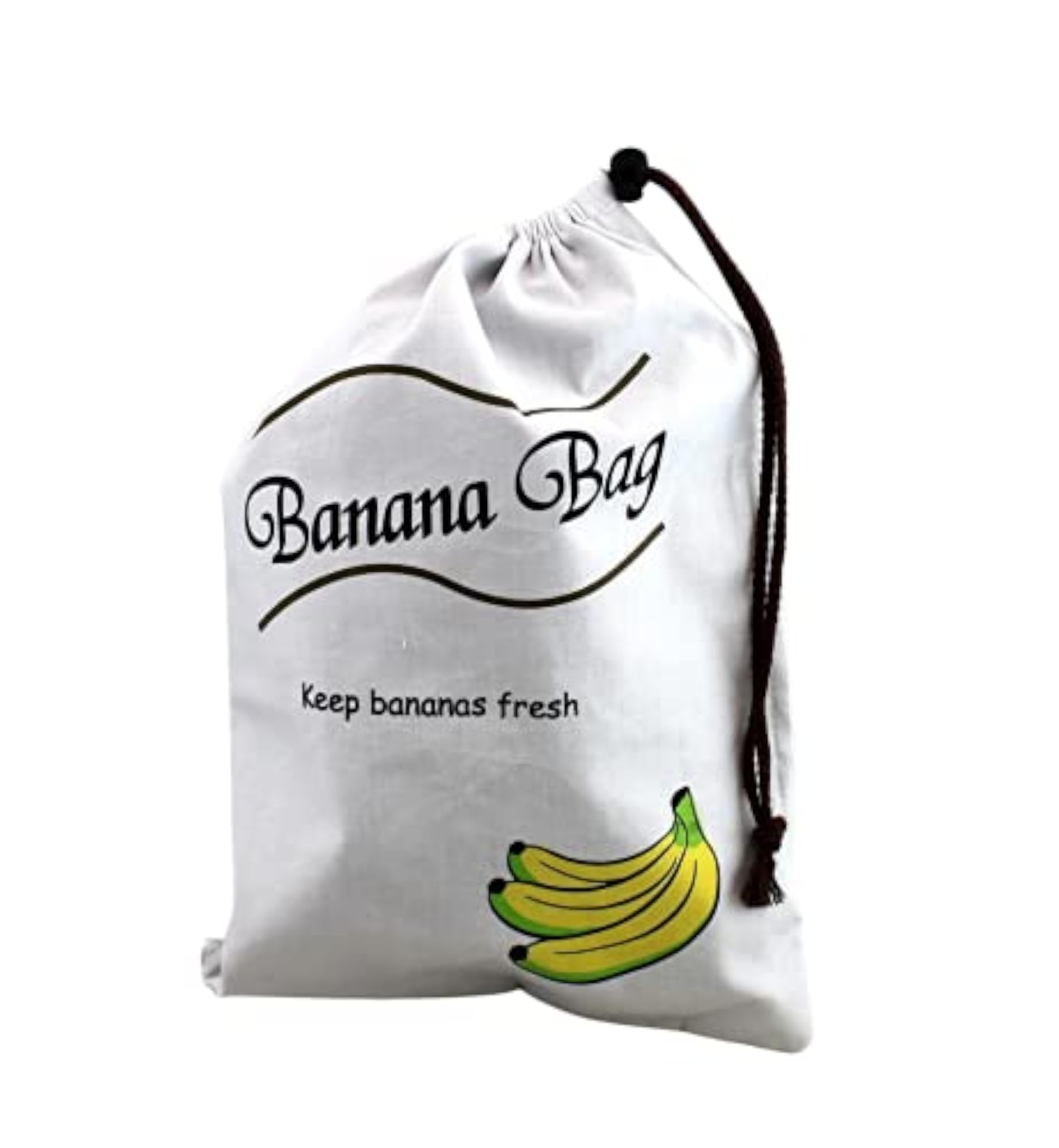 Banana Storage Drawstring Bag with Side Zipper