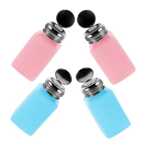 ELAYARD 4 St Refillbar Statisk Alkoholpumpflaska Ned Dispenser för Lösningsmedel Hållbar och Portabel Vätskedispenser för Nagelvård och Industriellt Bruk