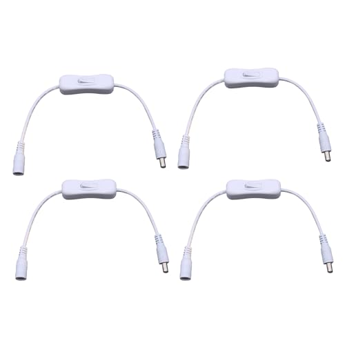 4Pcs Inline Cord Switch, AC120V 1A On/Off LED Light Switch Controller for LED Desk Lights Bedroom Table Lamp